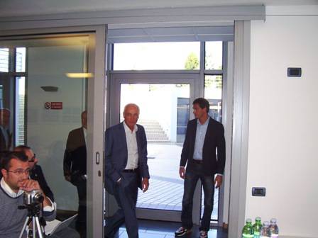 Arrigo Sacchi in visita a Zingonia