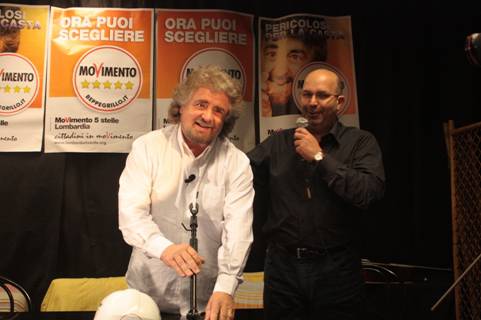 Beppe Grillo presentala lista "A 5 stelle"