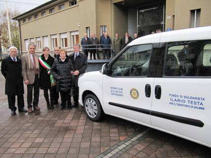 Fondo Ilario Testa, il Rotary Dalmine dona un'auto