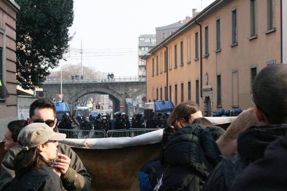 Il corteo antifascista