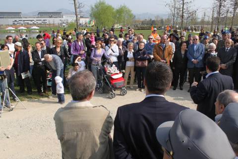 Inaugurazione di un bosco alla Trucca