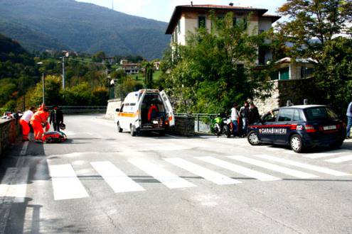 Incidente in moto a Ponte Giurino