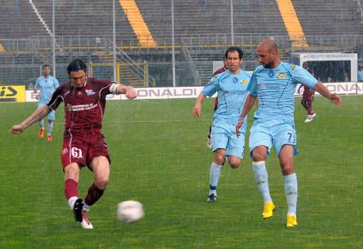 L'acquazzone in AlbinoLeffe-Reggina