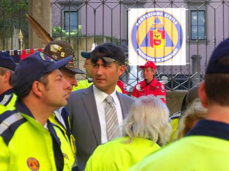 Maroni a Bergamocon volontari protezione civile