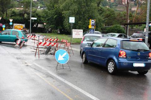 Nubifragio, disagi all'ospedale