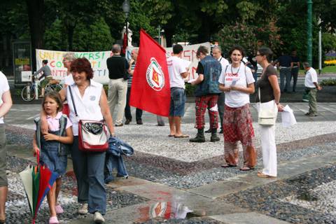 Presidio contro il pacchetto sicurezza