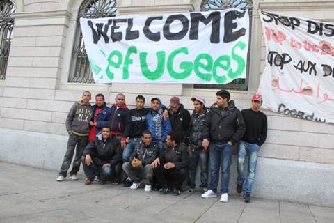 Presidio dei profughi tunisini