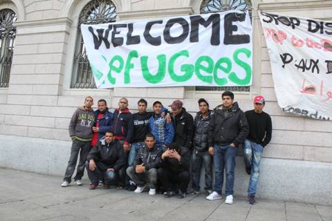 Presidio dei profughi tunisini