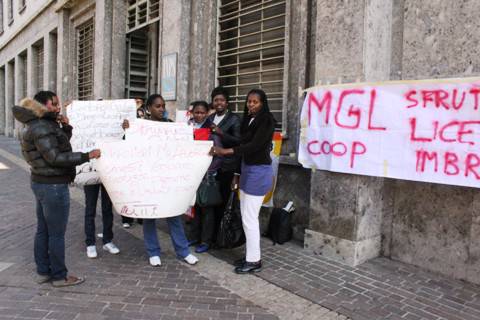 Protesta dei lavoratori Mgl e Comital