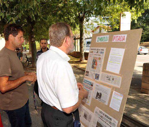 Sit-in e striscioniper Peppino Impastato