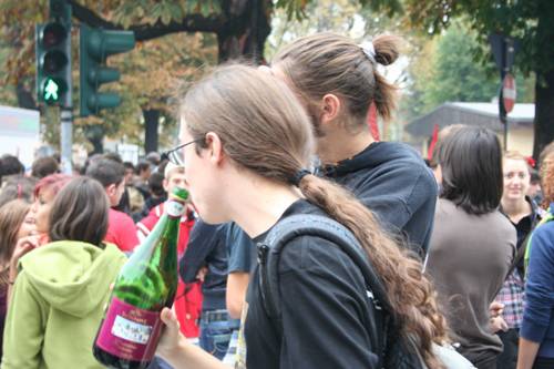 Studenti in piazza contro la riforma Gelmini