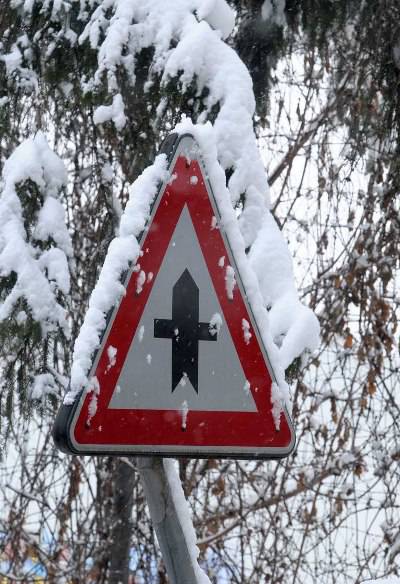 I particolari della nevicata