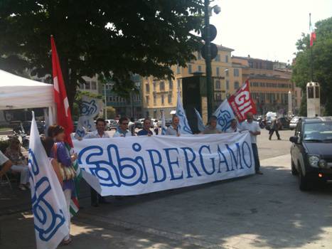 La protesta degli esodati bancari