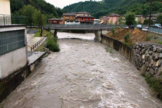 Maltempo, disagi in Val Brembana