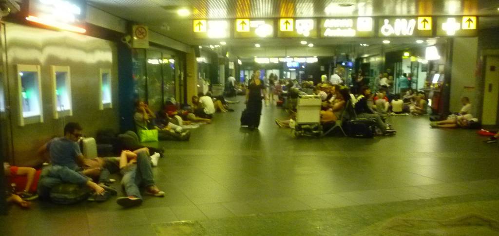 L'aeroporto di Bergamo come un ostello