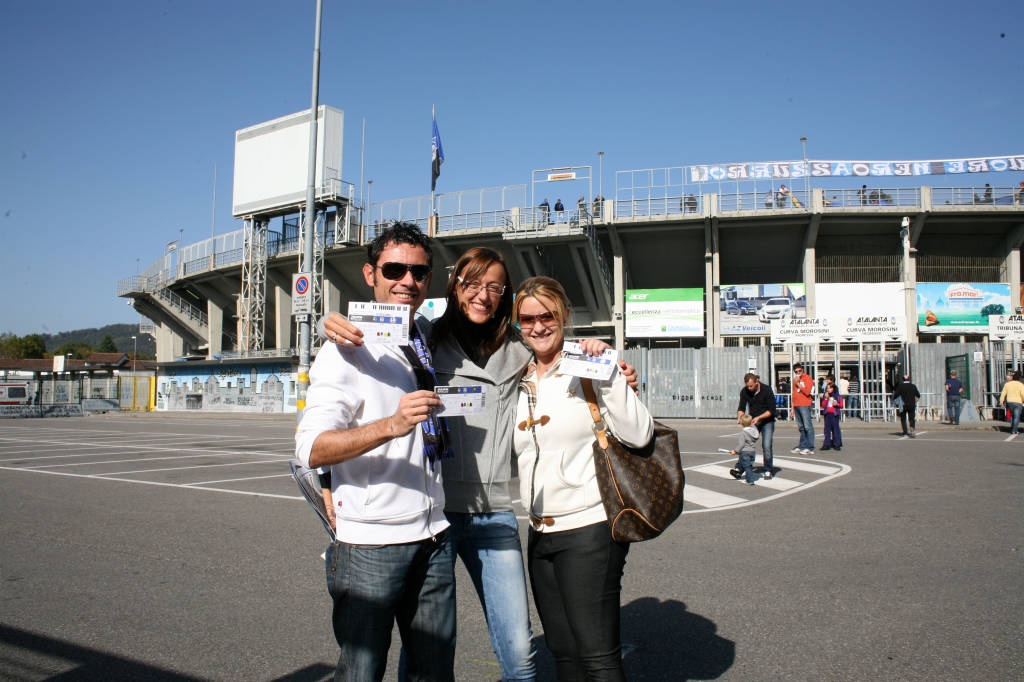 Atalanta-Siena, tifosi in festa allo stadio