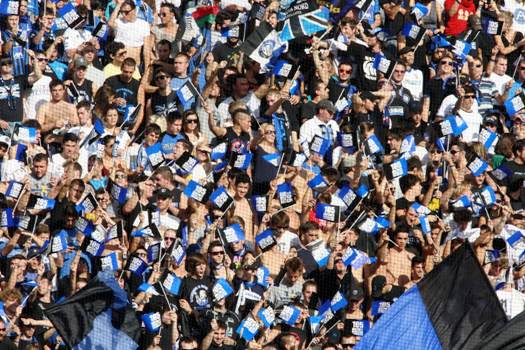 Atalanta-Siena, tifosi in festa allo stadio