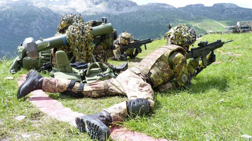 Esercitazione spettacolare della truppe alpine