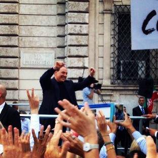 I Bergamaschi a Roma a sostegno di Berlusconi