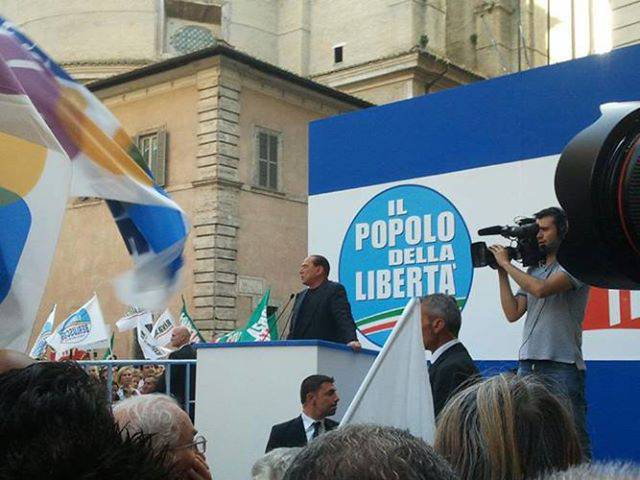I Bergamaschi a Roma a sostegno di Berlusconi