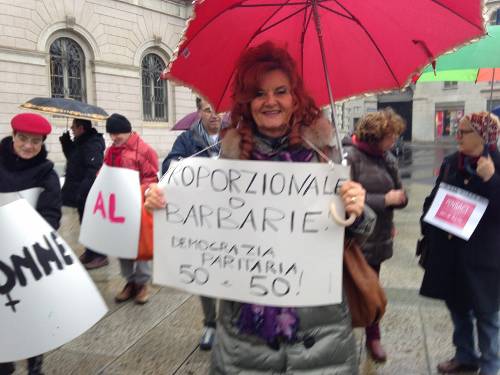 Flash mob per la rappresentanza femminile