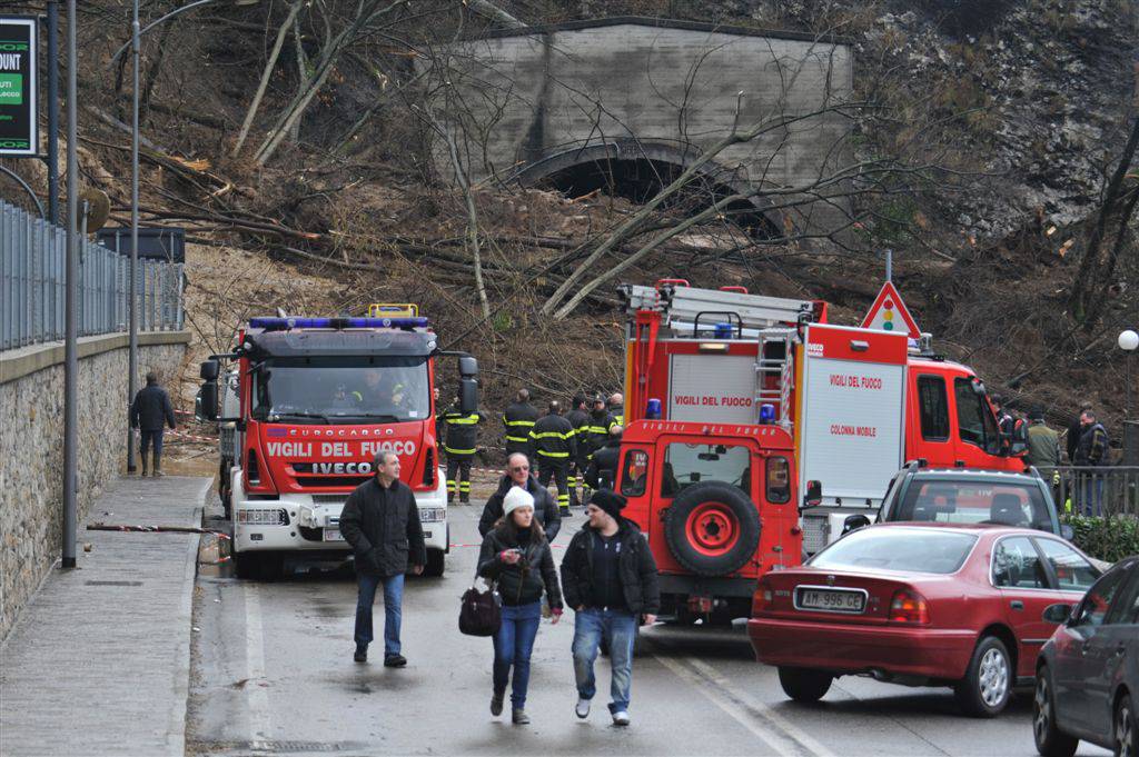 Frana a Berbenno, bloccata la Valle Imagna