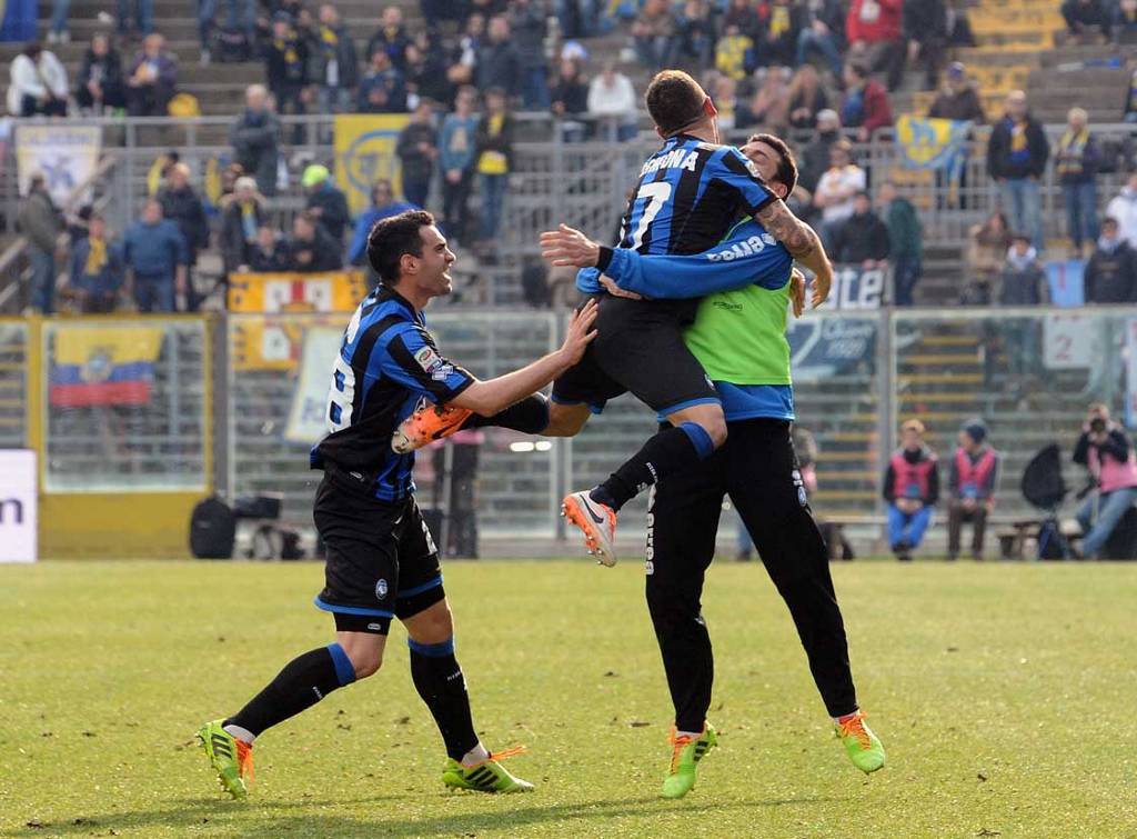 Atalanta-Chievo 2-1, le esultanze dei nerazzurri