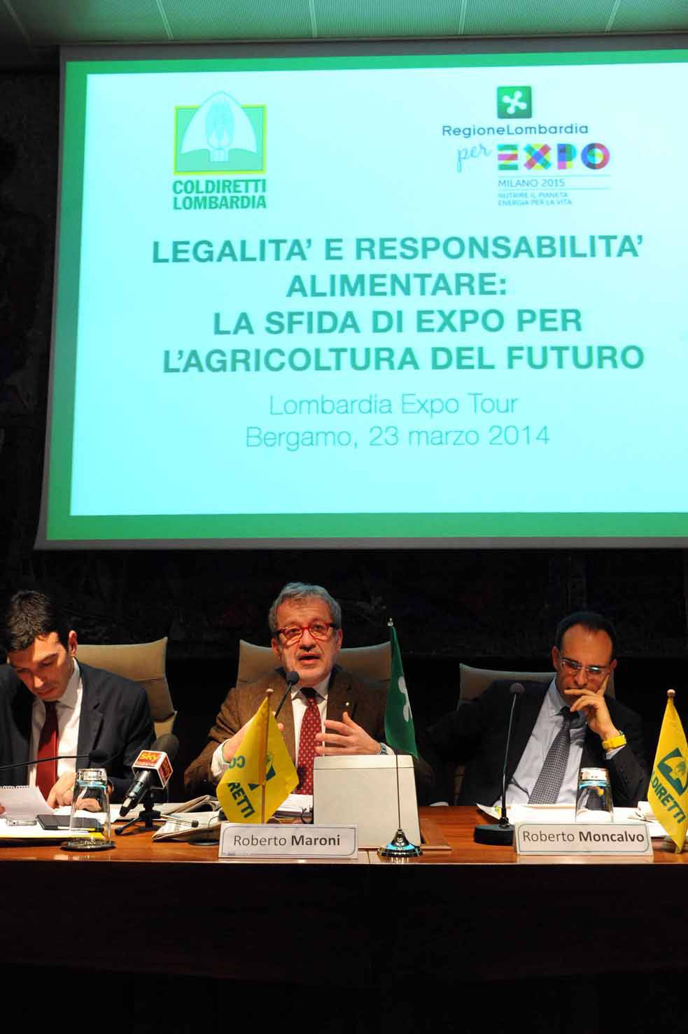 Maroni a Bergamo per il Lombardia Expo Tour