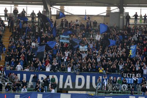 Allo stadio per sostenere l'Atalanta verso l'Uefa