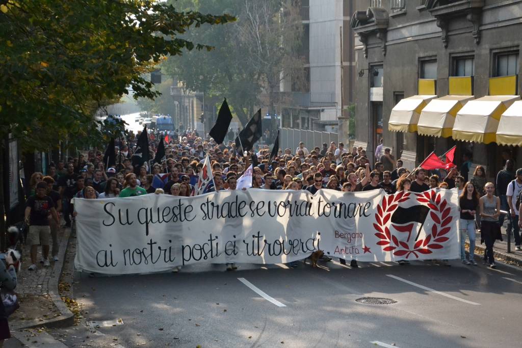 Bergamo blindata: Forza Nuova e Antifascisti