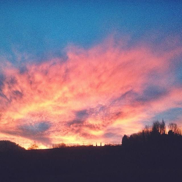 Trionfo del tramonto|nel cielo di Bergamo