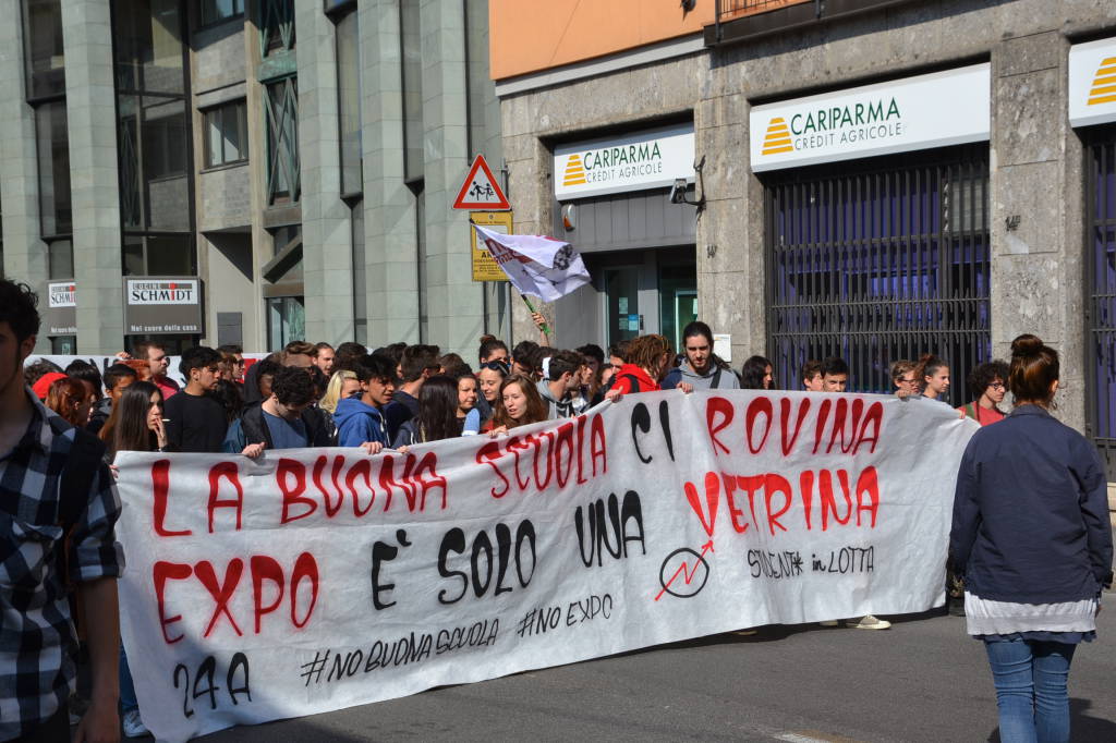 Manifestazione anti-Expo e Buona scuola