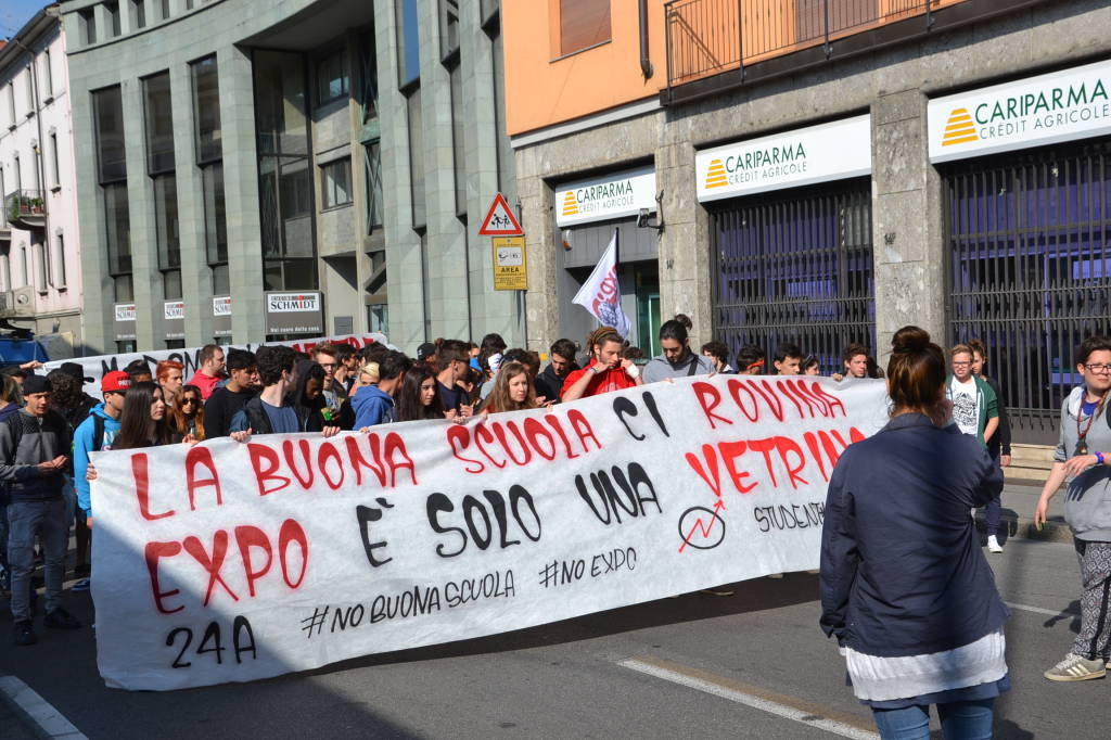 Manifestazione anti-Expo e Buona scuola