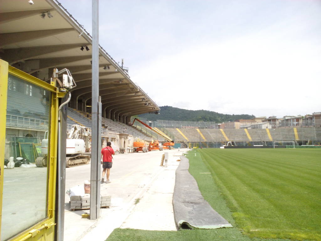 I lavori allo stadio Comunale