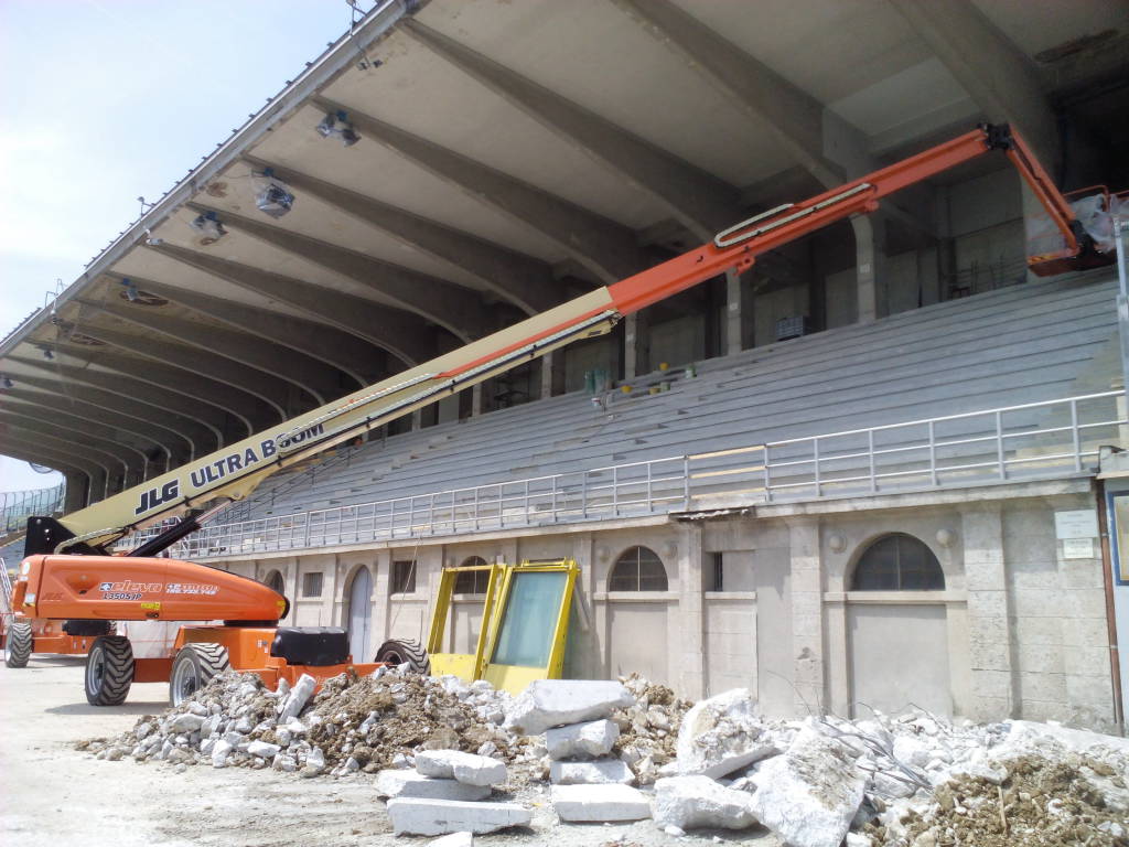 I lavori allo stadio Comunale