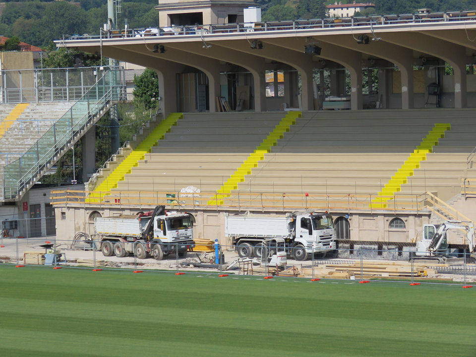 Stadio Comunale, lavori avanti senza sosta