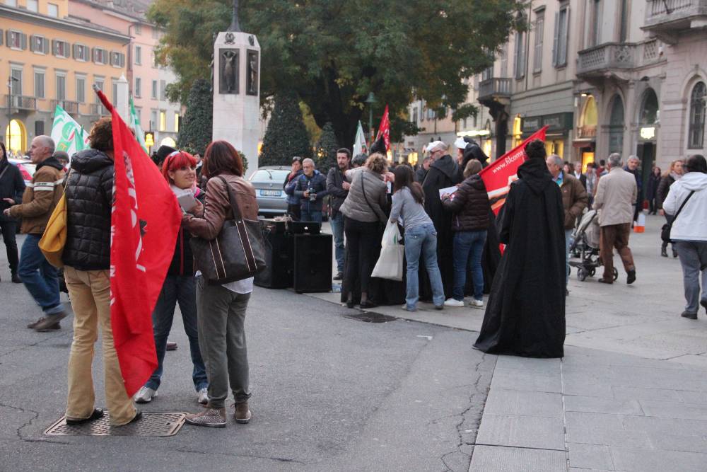 Manifestazione dei lavoratori della grande distribuzione