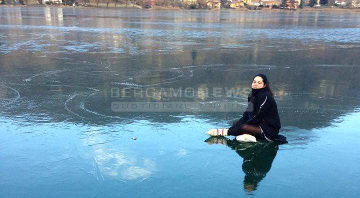 Il lago di Endine ghiacciato