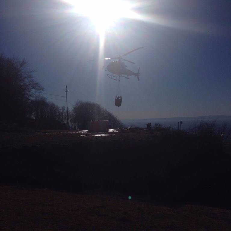 Incendio a Palazzago