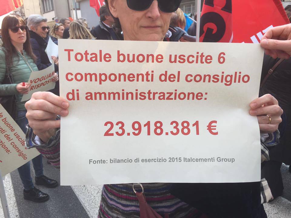 Protesta Italcementi