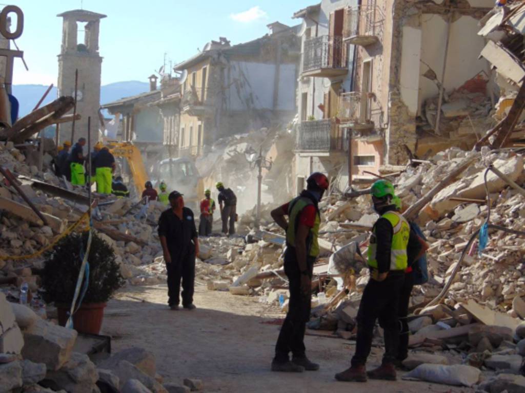 Il Soccorso Alpino in azione ad Amatrice 