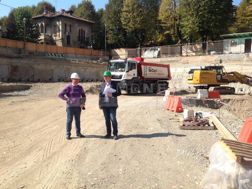 Lavori in Piazza Setti a Treviglio