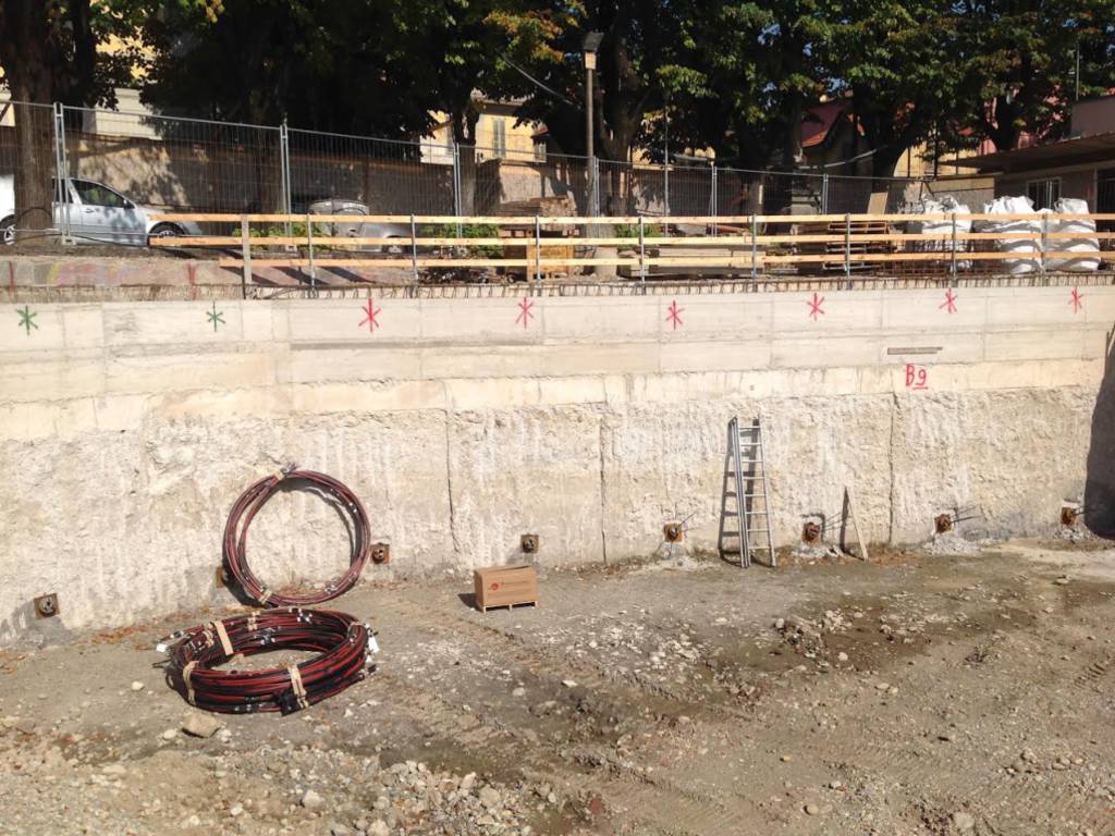 Lavori in Piazza Setti a Treviglio