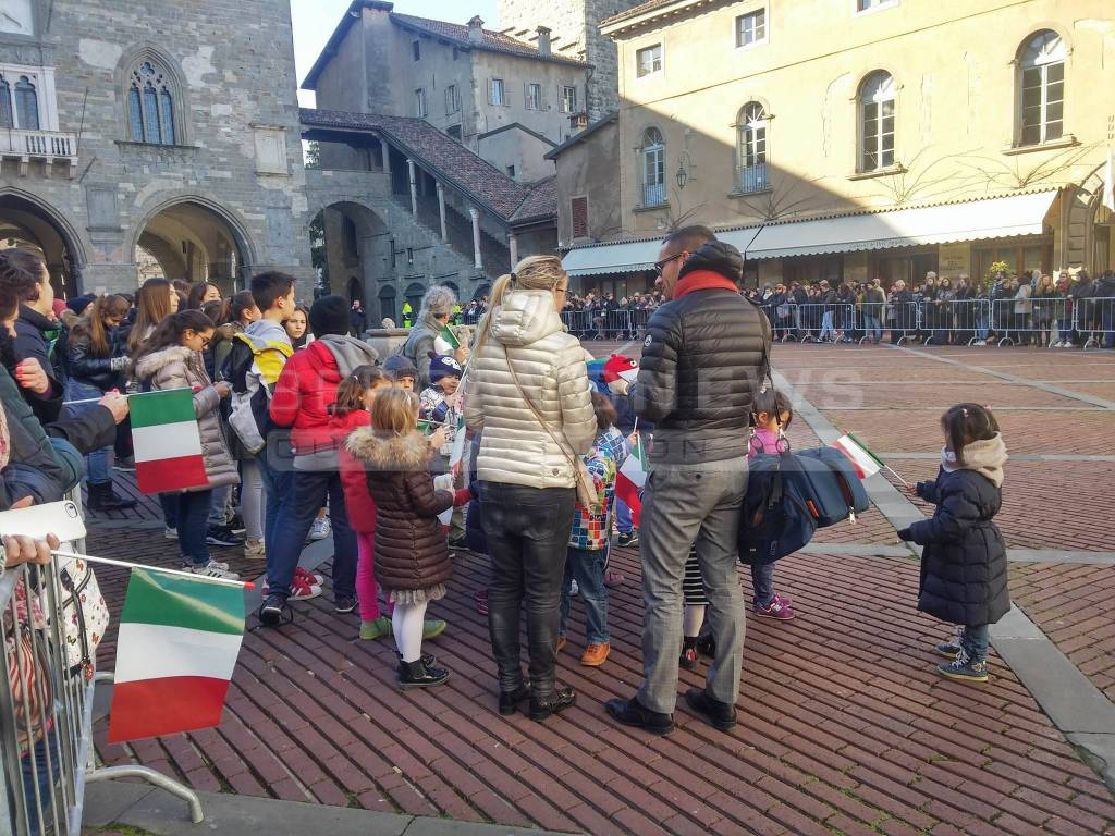 Il presidente Mattarella in Città Alta 