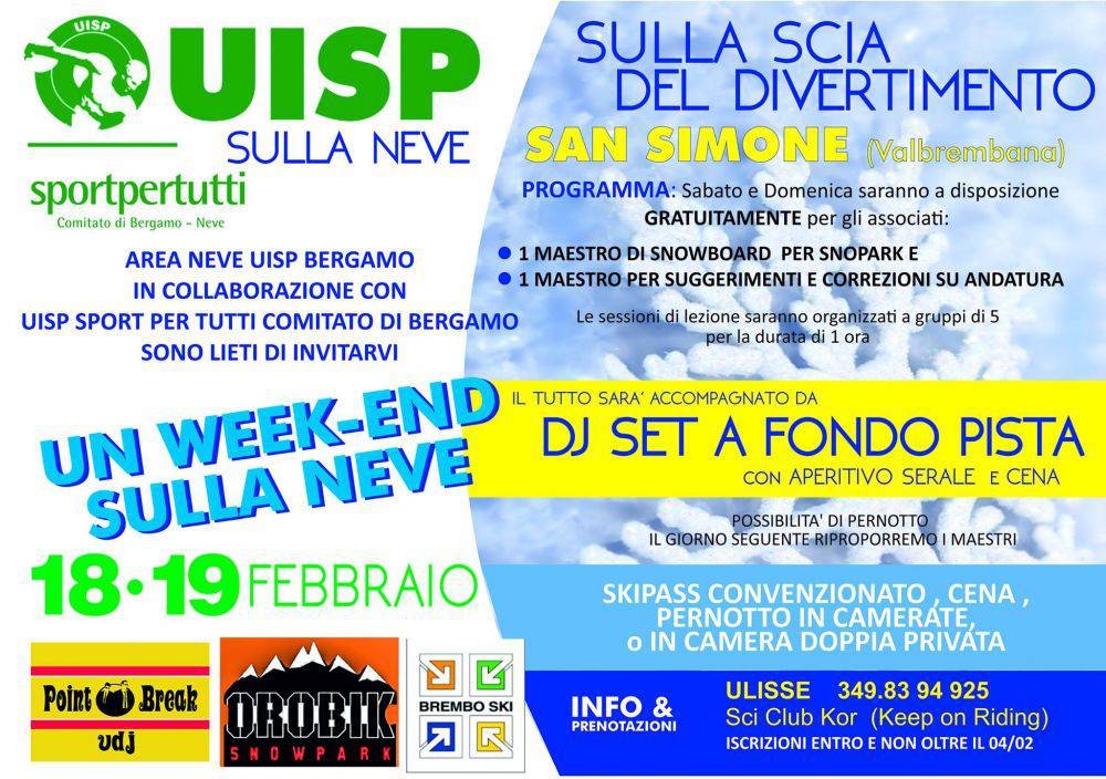 Uisp Bergamo sulla neve - snowboard