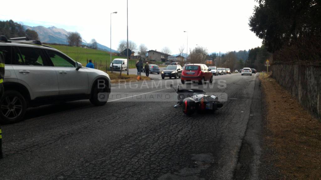 Incidente in moto a Clusone