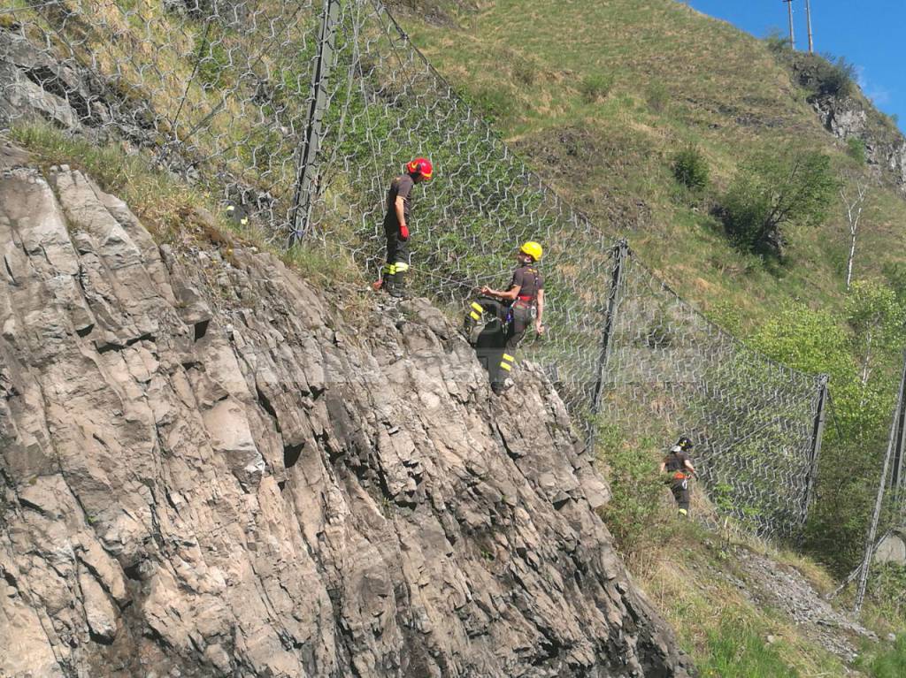 Caduti massi tra Ponte Nossa e Vertova