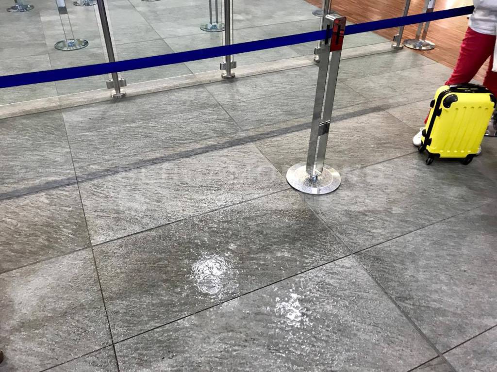 Allagamento in aeroporto e Oriocenter