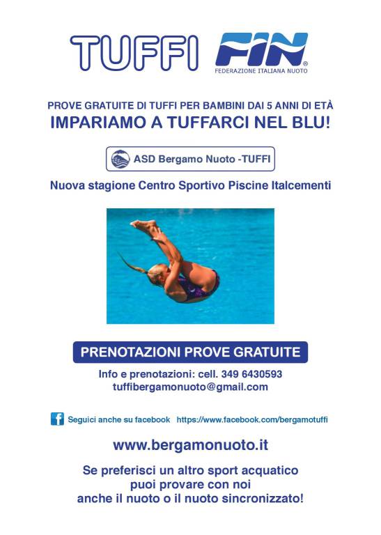 Volantino Bergamo Nuoto