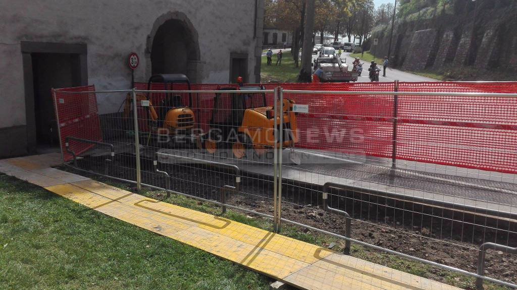 Il cantiere in via Porta Dipinta